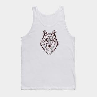 Viking mythology. Wolf Fenrir , helm of terror . Tank Top